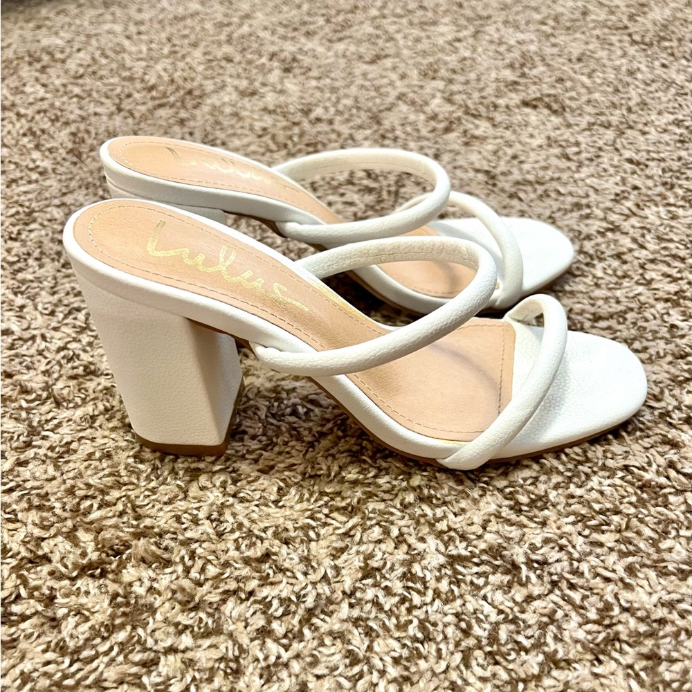 White block heels size 6